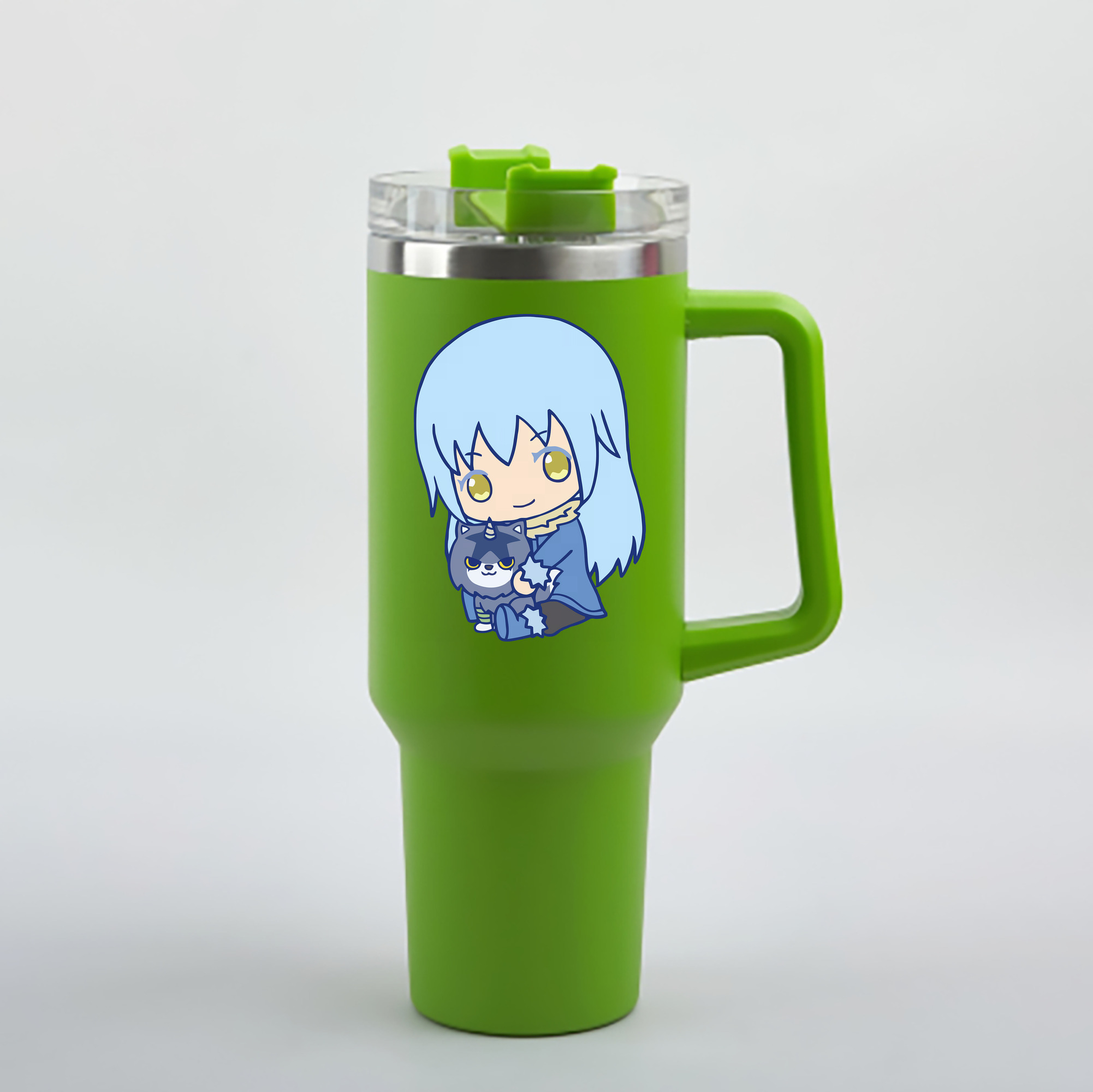 （画像用） 転スラ Regarding Reincarnated to Slime 1200mL車用タンブラー - クリスタルステッカー（プラスチックストロー付き）